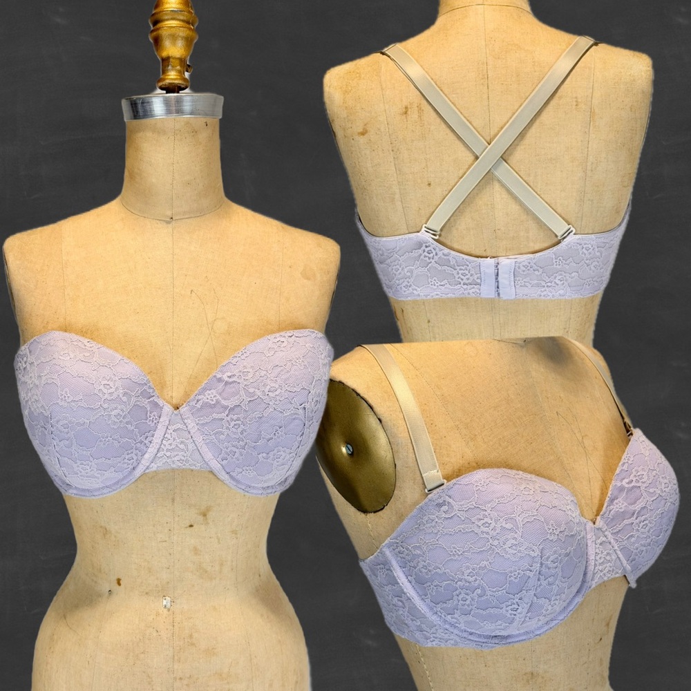 Victorias Secret multi position convertible bra 36D cross back strapless halter